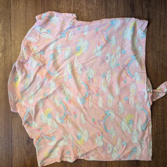 Care Bears Rainbows & Clouds Tie-Front Girls Woven Button-Up - Picture 7 of 7